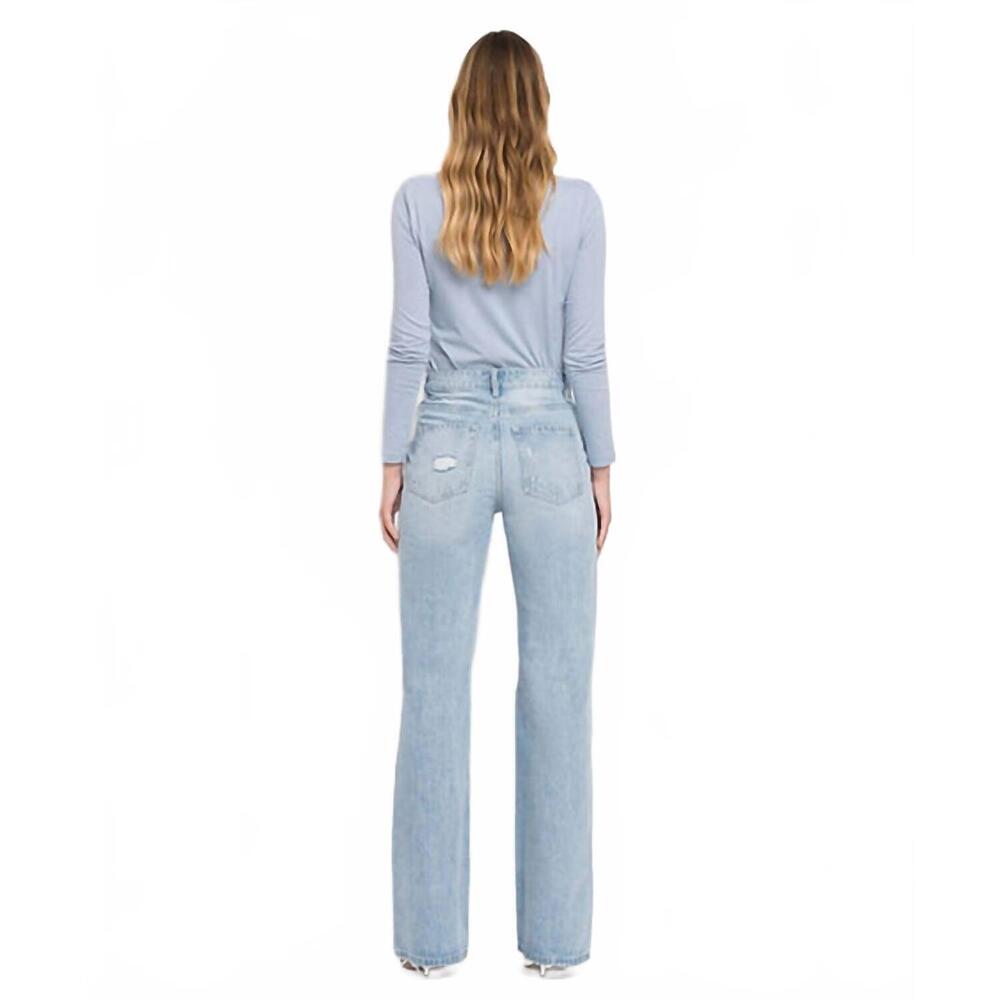 NEW VERVET BY FLYING MONKEY women's 90's vintage flare jeans in light blue - Picture 2 of 3